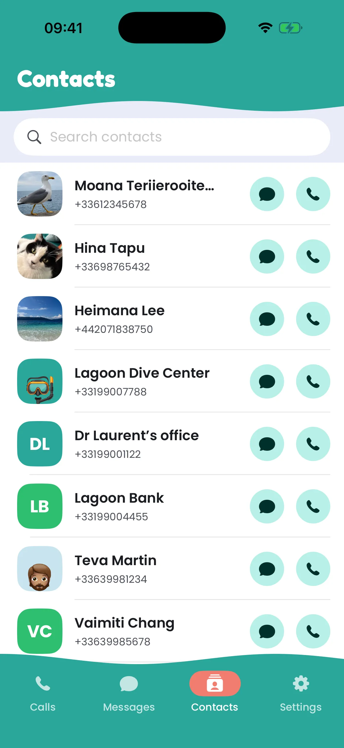 Your contacts